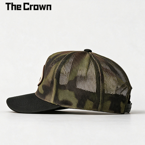 Casquette Trucker en Maille Entièrement Personnalisable de Haute Qualité, Camouflage Woodland, 5 Panneaux, Patch Tissé, Visière Noire, Respirante, Réglable, Unisexe, Vente en Gros - Product Image 2