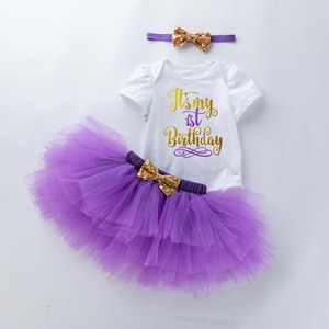 Baby Show – <span class=keywords><strong>barboteuse</strong></span> + robe Tutu <span class=keywords><strong>pour</strong></span> fête d'anniversaire <span class=keywords><strong>pour</strong></span> bébé fille, tenue de premier anniversaire, DGHB-002 - Product Image 5