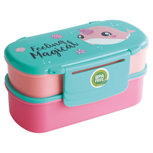 Lonchera Bento Tiger Pro Skater, Lonchera de Plástico Apilable, Portátil, Libre de BPA, Contenedor de Comida Escolar para Niños, Tapa Naranja y Azul - Product Image 3