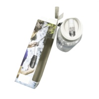 Boîte d'emballage personnalisée avec fenêtre, impression sur mesure, biodégradable, pour bouteille d'eau, boîte couleur