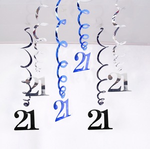 Ciondolo a spirale per festa di compleanno in stile moderno in 6 pezzi per Design ispirato all'età digitale di 18-90 anni - Product Image 2