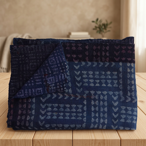 Wholesale Indigo Block Print Reversible Kantha <b>Bedspread</b> - Product Image 3