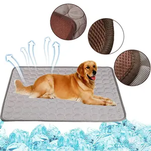 Summer pet ice silk carpet fast cooling indoor dog pet cooling mat