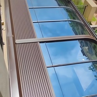 Volets roulants de sécurité résidentiels de haute qualité, modernes, en contreplaqué vertical, étanches, en alliage d'aluminium, auvent, volet roulant