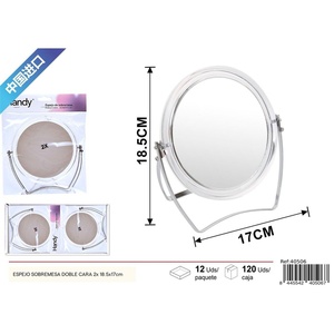 Specchio da tavolo a doppia faccia 2x18.5x17cm-accessori di bellezza - Product Image 1