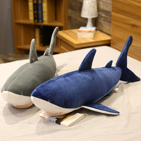 Peluche Requin Simulé Créatif Megalodon, Rembourrée en Coton PP, Anti-Stress, Doudou, Cadeau d'Anniversaire