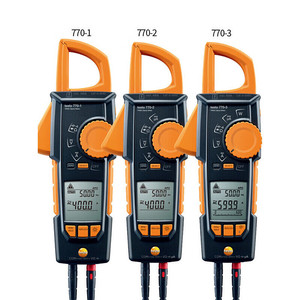 Multimètre à pince numérique Testo 770-3 AC/DC True RMS avec application Bluetooth, mesure de température et de capacité - Product Image 1