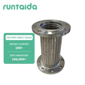 Precio de fábrica de acero inoxidable 304 alambre con bridas trenzado flexible brida manguera de junta de metal