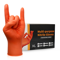 Gants en nitrile jetables XINGYU pour machines lourdes, sans poudre, texturés en losange, de protection pour examen