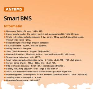 Ant BMS Smart 60A/80A/200A 72V 10s/32s <span class=keywords><strong>PCB</strong></span> & PCBA pour batterie Lithium Ion Lifepo4 système <span class=keywords><strong>Android</strong></span> <span class=keywords><strong>IOS</strong></span> pour <span class=keywords><strong>Bluetooth</strong></span> Connecti - Product Image 4