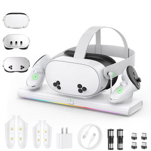 Accessoires de jeu de réalité virtuelle de haute qualité compatibles avec <span class=keywords><strong>Meta</strong></span> <span class=keywords><strong>Quest</strong></span> <span class=keywords><strong>2</strong></span>/3/3s, station de charge filaire RVB pour VR - Product Image 2
