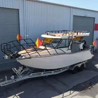 Bateau de pêche en aluminium Gospel Boat Wide Beam 770 avec moteur hors-bord, coque en V profond, cabine, pour la pêche en haute mer