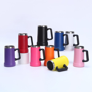 Nueva Taza de Regalo Aislada al Vacío de Acero Inoxidable 304, 24oz, Estilo Brasileño con Asa, Diseño Moderno para Uso Doméstico - Product Image 1