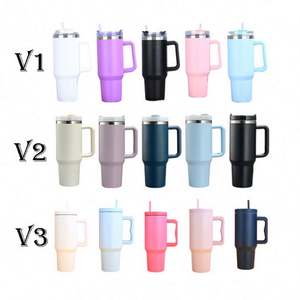 แก้วเคลือบผงสีรุ้ง40ออนซ์สำหรับมาการองพร้อมที่จับออกแบบโลโก้ได้ตามต้องการ - Product Image 5