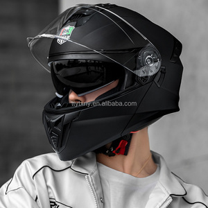 Casco da Moto Integrale Leggero da Corsa con Doppia Visiera Design Apribile Materiale ABS Nuovo - Product Image 1
