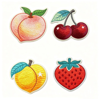 Schattig fruit geborduurd patch strijk- of naai-op applicatie badge voor jas hoed tas kleding DIY decoratie aangepaste borduur patches