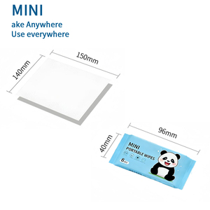 Lingettes humides portables en fibres végétales pour bébé, lingettes nettoyantes non parfumées, douces, sans alcool, mini lingettes pour bébé - Product Image 2