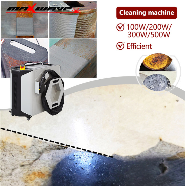 Portable Raycus 100W 200W 300W Pulsed Air-Cooled Fiber Laser Cleaning Machine for Rust Removal
