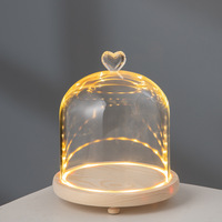 Fleur éternelle couvercle en verre créatif maison blocs de construction boîte aveugle aromathérapie conservé ornements de bureau objets décoratifs
