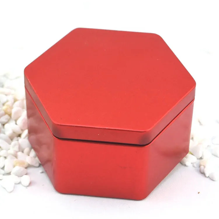 नई डिजाइन कस्टम हेक्सागोनल आकार बच्चों के लिए टिन बॉक्स शादी धातु पैकेजिंग