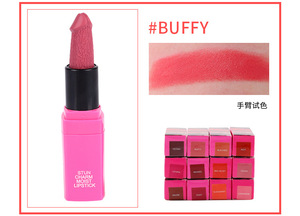 KH01B Nightclub Moist urizing Velvet Matte Bio Wasserdichter Pilz Roter Lippenstift Zoll Sex Custom Makeup Netter Lippenstift Maker - Product Image 2