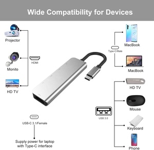 5 trong 1 <span class=keywords><strong>USB</strong></span> C đến 4K HDMI <span class=keywords><strong>HUB</strong></span> với <span class=keywords><strong>USB</strong></span>-C và <span class=keywords><strong>USB</strong></span> <span class=keywords><strong>3</strong></span>.<span class=keywords><strong>0</strong></span> và loại C PD phí cho Macbook Pro và Samsung Galaxy S9 S10 và nhiều hơn nữa - Product Image 5