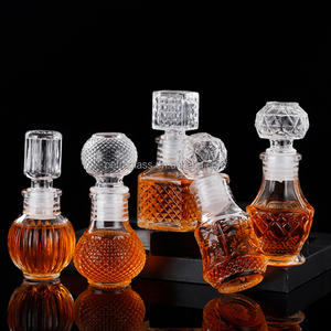 Minidecantador de Whisky de cristal, botella de vidrio, jarrón pequeño con tapón hermético para vino, licor, bebidas - Product Image 6