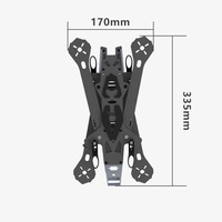 Kit de cadre de drone FPV en fibre de carbone de 13 pouces, épaisseur de bras de 5mm, vitesse de 140 km/h, support de drone Freestyle en acier inoxydable pour CNC RC