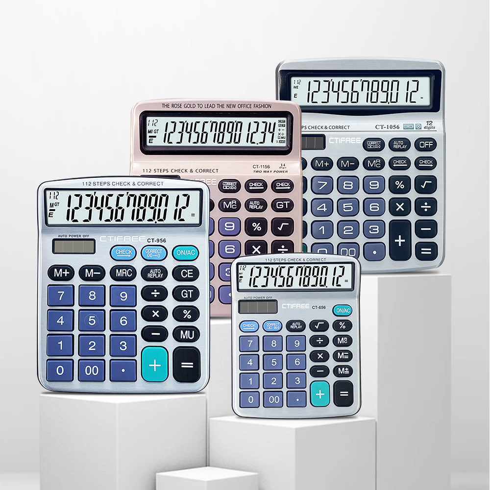 Калькулятор от производителя, профессиональный настольный персонализированный электронный калькулятор с 12 или 14 цифрами на солнечных батареях для канцелярских принадлежностей