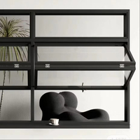 Fenêtre moderne en alliage d'aluminium pliable avec moustiquaire en acier inoxydable et store enrouleur coupe-vent