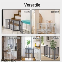 105 pouces Extra Grand Bambou Chien Pet Sécurité Bébé Barrière Escaliers Rétractables Intérieur Animal Barrière