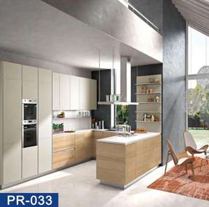 Gabinetes de Cocina Modulares de <span class=keywords><strong>Estilo</strong></span> Minimalista, Listos para Instalar, Diseño Integrado, Encimera de Madera Inteligente con Isla de Almacenamiento - Product Image 2