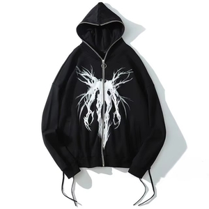 Custom Heavyweight 3d Logo for Men Oversized Fullzip Full Face Zipup With Puff Print Hoodie Y2k Full <b>Zip</b> <b>up</b> Foam - Product Image 6