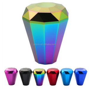 Pommeau de levier de vitesse de voiture manuel de course en forme de diamant coloré avec tête de levier de manette de vitesse adaptateur 8MM 10MM 12MM - Product Image 3