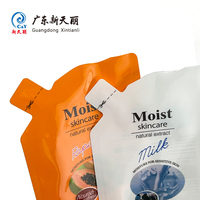 Sachet Doypack thermoscellable en plastique pour liquides, emballage de lotion de soin, avec logo personnalisé