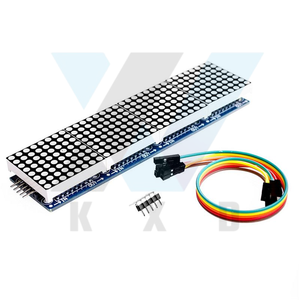 MAX7219 Dot <strong>Led</strong> <strong>Matrix</strong> Module <strong>Led</strong> Display Control Microcontroller 4 in 1 Display with 5pin Line for - Product Image 1