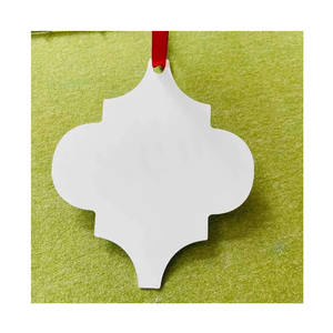 Adorno Navideño de Aluminio Blanco Personalizado con Forma de <span class=keywords><strong>Arabesco</strong></span> para Sublimación, Modelo Dalijia 2026 - Product Image 4