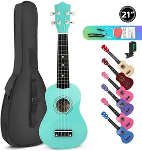 Горячая распродажа! Весь набор 21-дюймовое укулеле с различных цветов на выбор для детей музыкальный подарок дешевые миниатюрная гитара укулеле