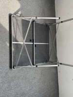 Table à cartes pliante carrée, table à cartes pliante légère et portable pour adultes, utilisation en intérieur et en extérieur, blanc