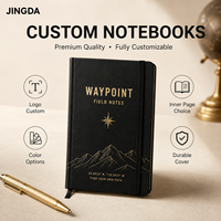 Carnet de notes A6 personnalisé Waypoint Premium 120 g/m² 100 feuilles Papier vierge imprimé UV Fermeture élastique en PU Ruban Couverture rigide