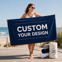 Serviette de plage en microfibre gaufrée à séchage rapide, personnalisable par sublimation, en coton recyclé sans sable, avec logo