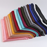 Nouveau Hijab en Jersey de Soie Lactée Premium Tendance pour Femme, Châle Long à Large Bord Brossé Uni, Protection Solaire Extérieure en Polyester