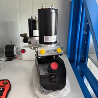 Nouvelle unité de puissance hydraulique électrique 12/24V en acier inoxydable personnalisée, pompe 1100W avec télécommande filaire intégrée et réservoir en plastique LIPLER