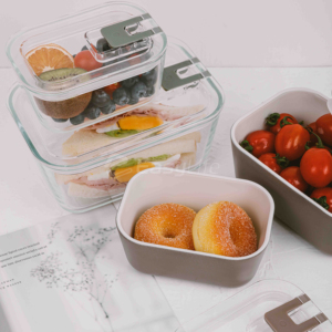 Hình chữ nhật thủy tinh borosilicate lưu trữ thực phẩm dễ dàng mở <span class=keywords><strong>container</strong></span> Sản phẩm mới bán buôn với nhà sản xuất chuyên nghiệp - Product Image 4