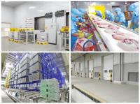 Entrepôt frigorifique central à grande capacité pour cuisine, avec contrôle automatique de la température haute précision pour la préparation de repas et la restauration