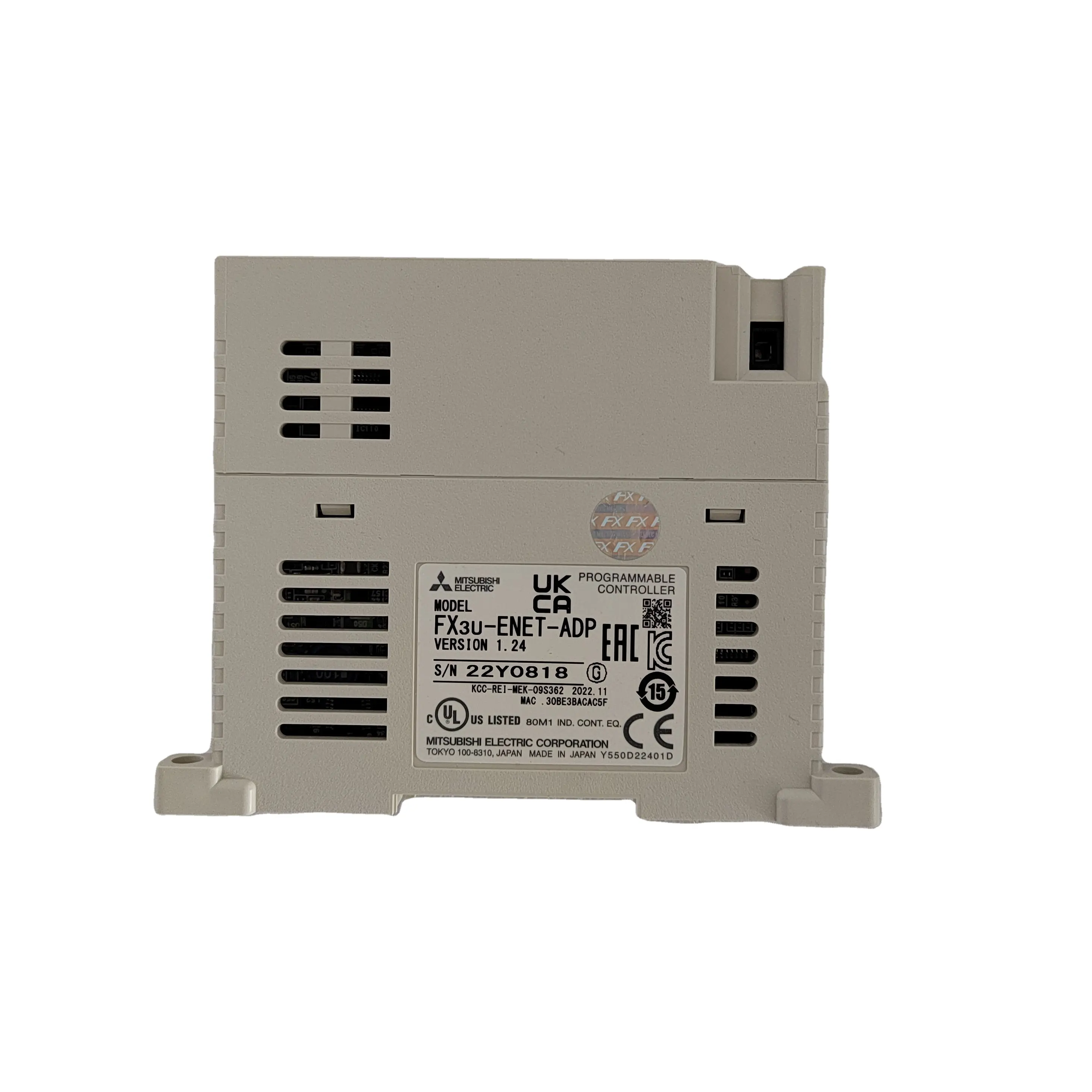 Interface de communication RS485 du module de contrôleur logique programmable d'origine Mitsubishi FX3U-ENET-ADP