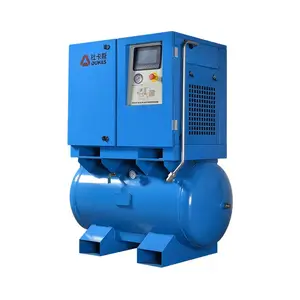 PM VSD Two In One Slient Industrial Rotary Screw Air Compressor With Air Dryer