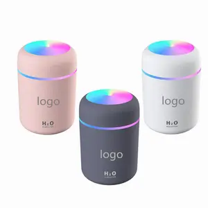 Logotipo personalizado de fábrica 300ML H2O humidificador 7 colores luces humidificadores Nano Spray fragancia para el hogar dormitorio Coche