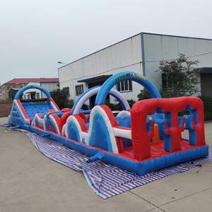 Parcours d'obstacles gonflable commercial avec mur d'<span class=keywords><strong>escalade</strong></span>, équipement de terrain de jeu extérieur pour enfants, matériau PVC - Product Image 4