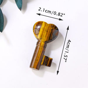 بالجملة سلسلة مفاتيح للشفاء من الكريستال الطبيعي منحوتة باليد الجمشت قلب محب للهدايا - Product Image 2